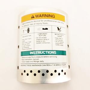 Graco 246783 Muffler Plate with Warning Label for FireBall Pumps