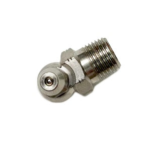 ALEMITE 1923-S Corrosion Resistant 90 Degree Angled Hydraulic Fitting, 1/8" PTF - 7/8" L Stainless Steel
