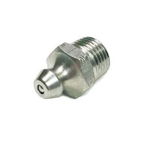 Alemite 1961-S Corrosion Resistant Hydraulic Straight Fitting, 1/8" PTF - 3/4" L Stainless Steel
