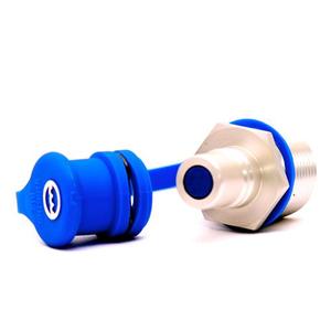 Wiggins R12BLU Fast Fueling Systems | Blue Coolant Nipple Receiver with SAE Threads with Cap (P/N R1205)