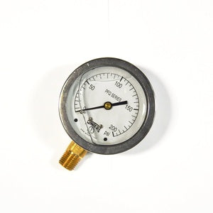 Winters PFQ806R1 Industrial Filled 2.5" Pressure Gauge with 1/4" NPT Bottom Mount Connectio