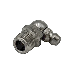 ALEMITE 1923-S Corrosion Resistant 90 Degree Angled Hydraulic Fitting, 1/8" PTF - 7/8" L Stainless Steel