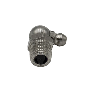 ALEMITE 1923-S Corrosion Resistant 90 Degree Angled Hydraulic Fitting, 1/8" PTF - 7/8" L Stainless Steel