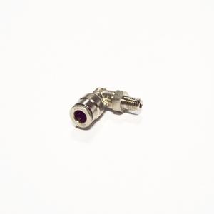 Lincoln Industrial 244053 Quicklub 1/4" Tube x 1/4-28" Male 90° Elbow Swivel Quicklinc Push-In Style Fitting for Nylon Tubing