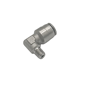 Lincoln Industrial 244054 Quicklub 1/4" Tube x 1/4-28" Male 90° Elbow Quicklinc Push-In Style Fitting for Nylon Tubing