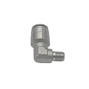 Lincoln Industrial 244054 Quicklub 1/4" Tube x 1/4-28" Male 90° Elbow Quicklinc Push-In Style Fitting for Nylon Tubing