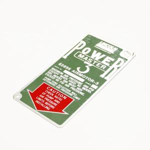 Lincoln Industrial 244520 Power Master 3 Pump Serial Plate