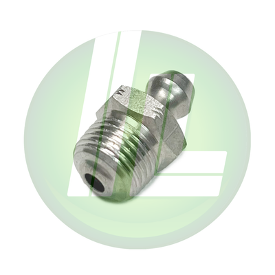 Alemite 1961-S Corrosion Resistant Hydraulic Straight Fitting, 1/8" PTF - 3/4" L Stainless Steel