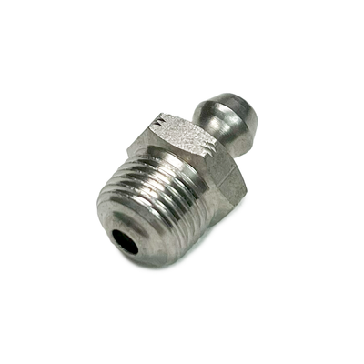 Alemite 1961-S Corrosion Resistant Hydraulic Straight Fitting, 1/8" PTF - 3/4" L Stainless Steel