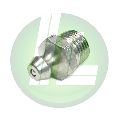 Alemite 1961-S Corrosion Resistant Hydraulic Straight Fitting, 1/8" PTF - 3/4" L Stainless Steel