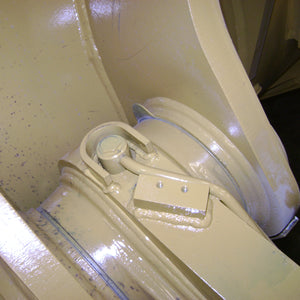 Custom guarding on lower bucket lube line