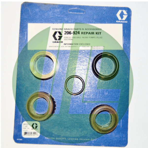 Graco 206924 Displacement Pump Repair Kit for Fireball 5:1 Pumps - Industrial Lubricant