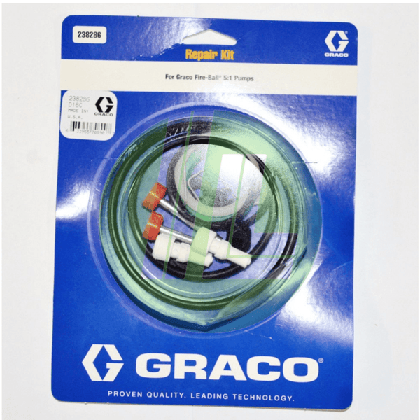Graco 238286 Air Motor & Pump Repair Kit for Fireball 300 (50:1) Pump - Industrial Lubricant