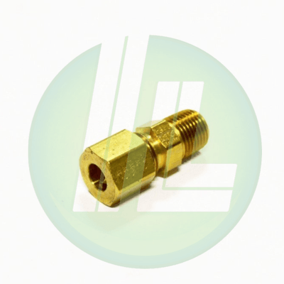 Lincoln Industrial 241290 Quicklub Straight 1/4" Tube x 1/8" NPT Male Compression Fitting - Industrial Lubricant