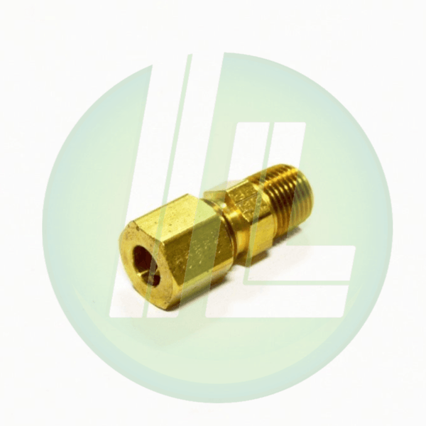 Lincoln Industrial 241290 Quicklub Straight 1/4" Tube x 1/8" NPT Male Compression Fitting - Industrial Lubricant