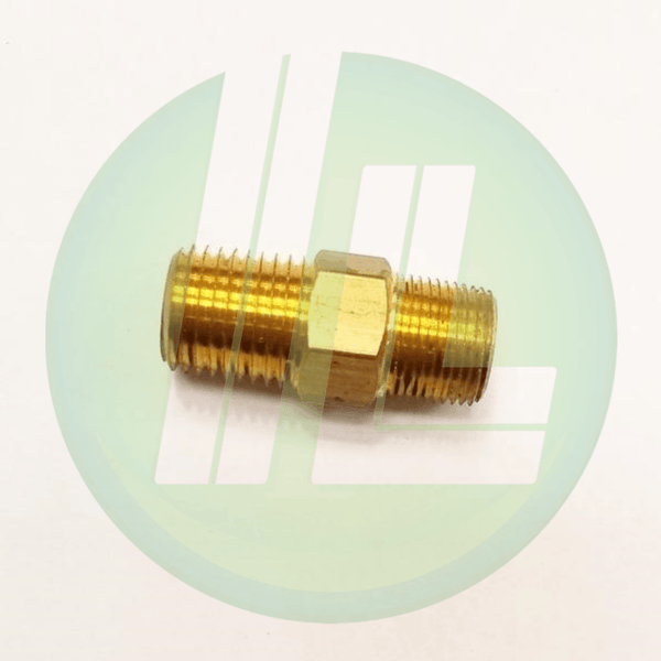 Lincoln Industrial 10198 Brass Nipple Hose Connector 1/4" NPT (m) x 1/2" NPT (m) Pump Accessory Part - Industrial Lubricant