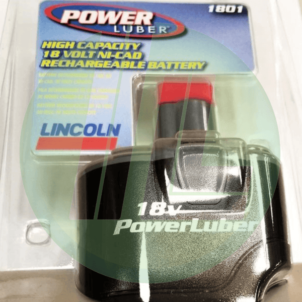 Lincoln Industrial 1801 PowerLuber High Capacity 18 Volt Ni Cad Rechargeable Battery for Lincoln 1840 Grease Gun Series - Industrial Lubricant