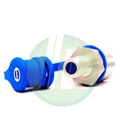 Wiggins R12BLU Fast Fueling Systems | Blue Coolant Nipple Receiver with SAE Threads with Cap (P/N R1205) - Industrial Lubricant