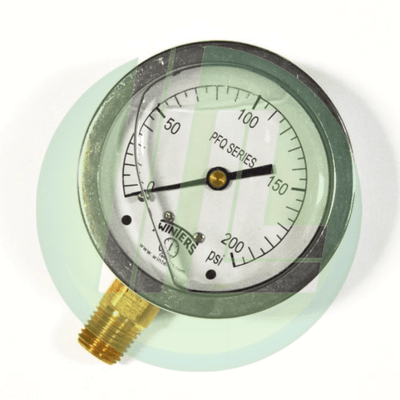 Winters PFQ806R1 Industrial Filled 2.5" Pressure Gauge with 1/4" NPT Bottom Mount Connectio - Industrial Lubricant